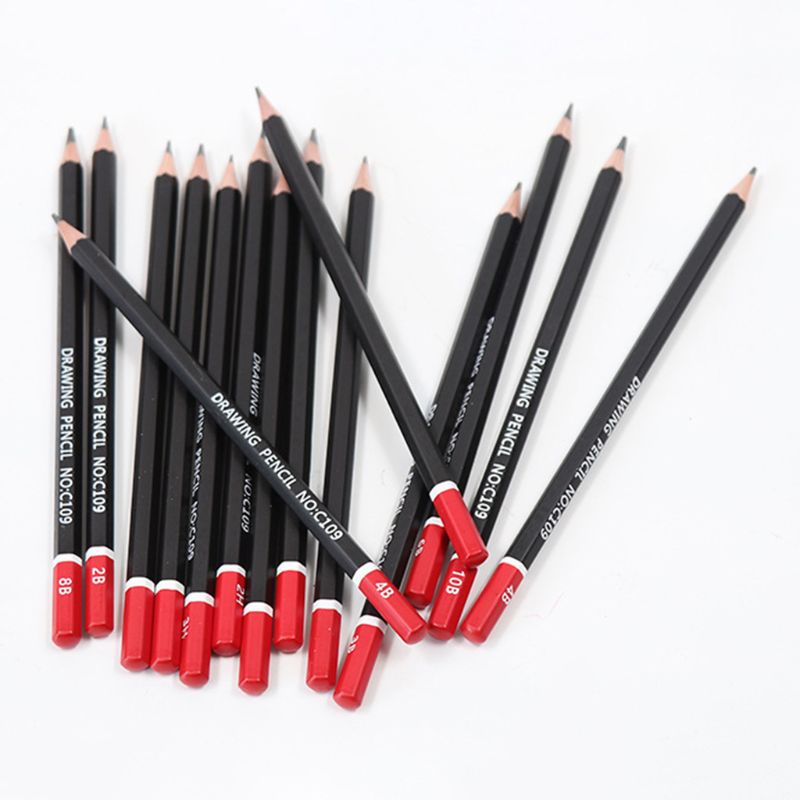 30pcs/set Sketching Pencil Drawing Kit 2H HB 2B 3B 3H 4B 5B 6B 8B 10B Art Supply