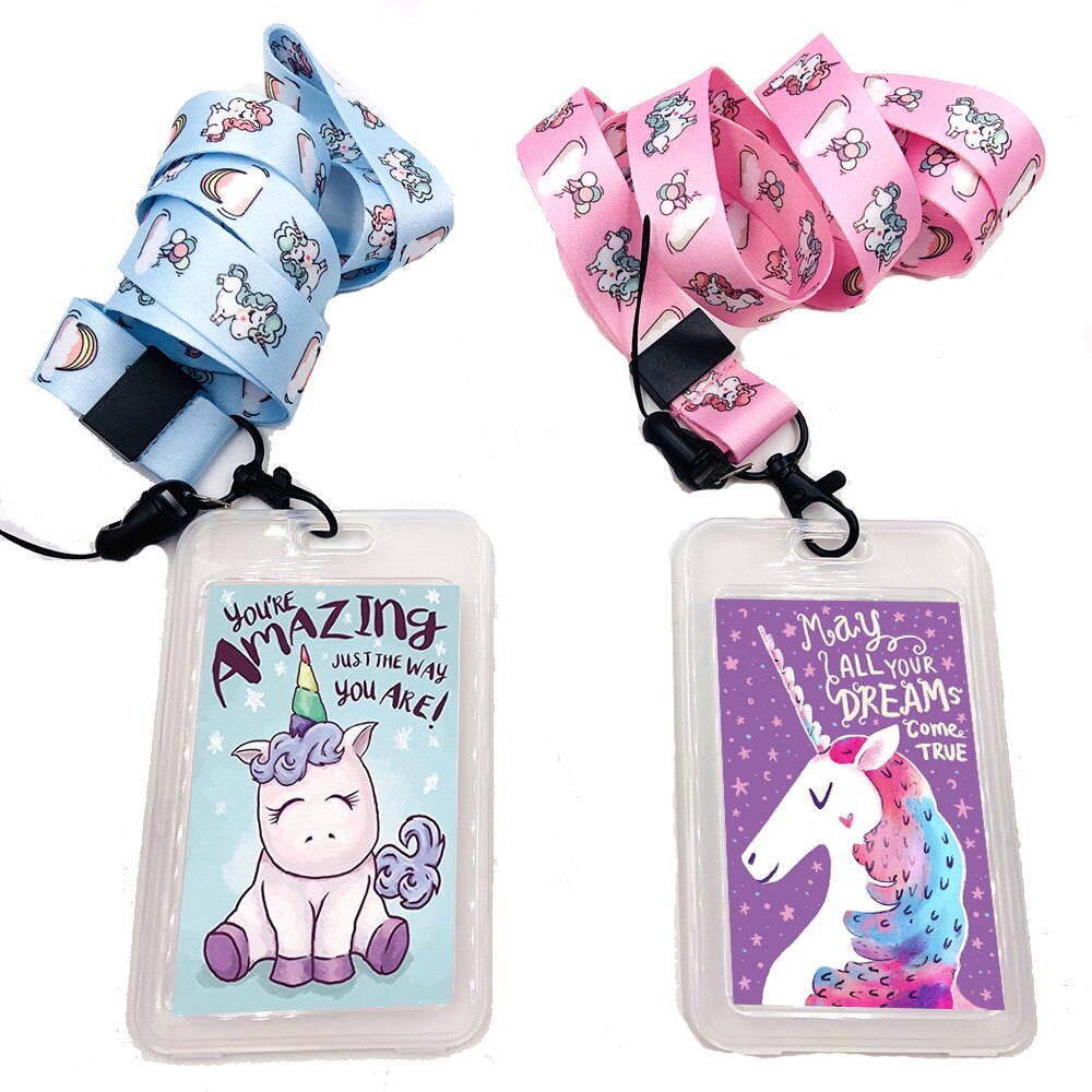 Sie Sind Erstaunlich Slogan Unicorns Lanyard Schule Arbeit ID Karte Abzeichen Pass Unisex Mädchen Jungen Halter Telefon Zubehör