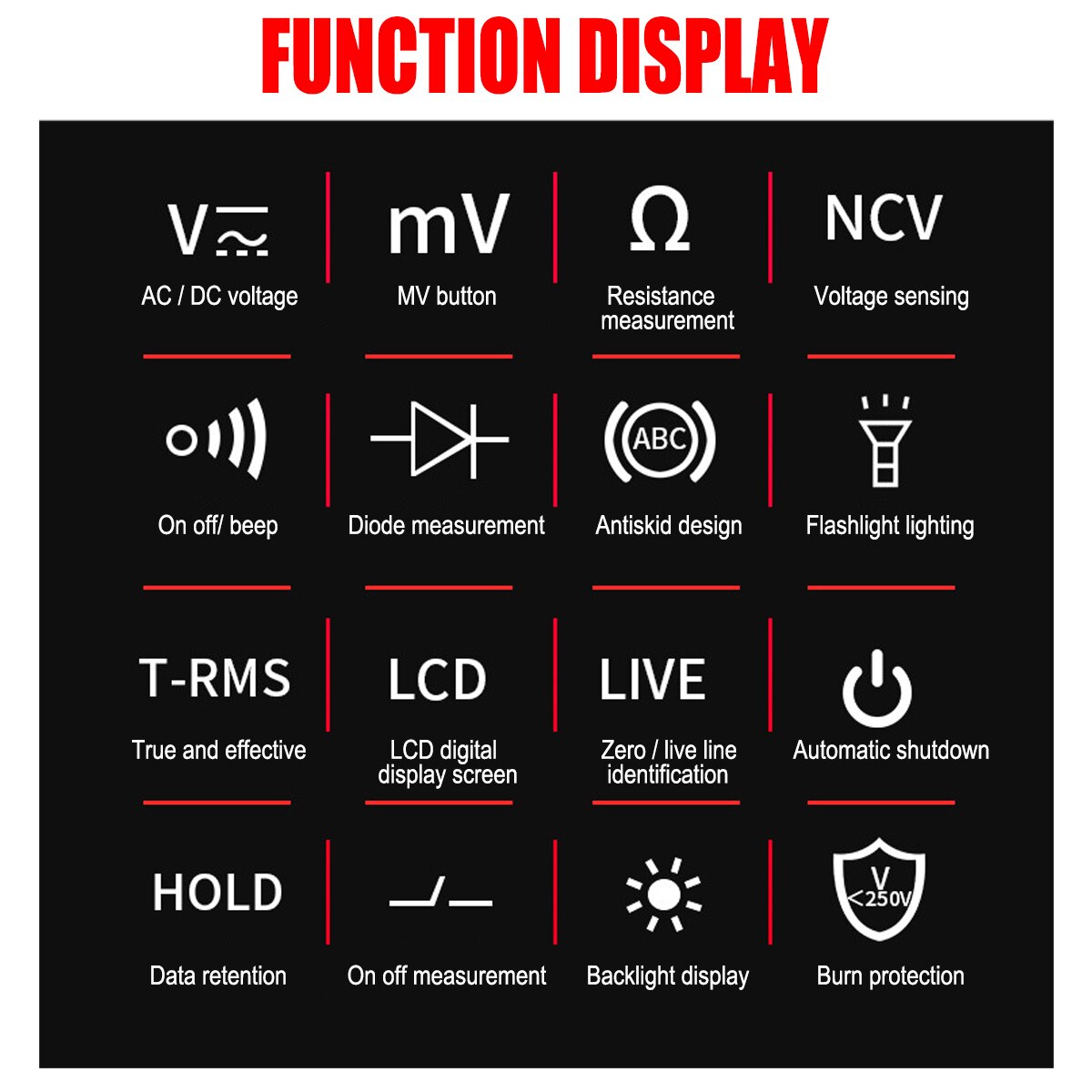 Digital Multimeter 6000 Counts Digital Display Pocket Pen Multimeter Multimeter Automatic Range Non-contact Voltage Detection