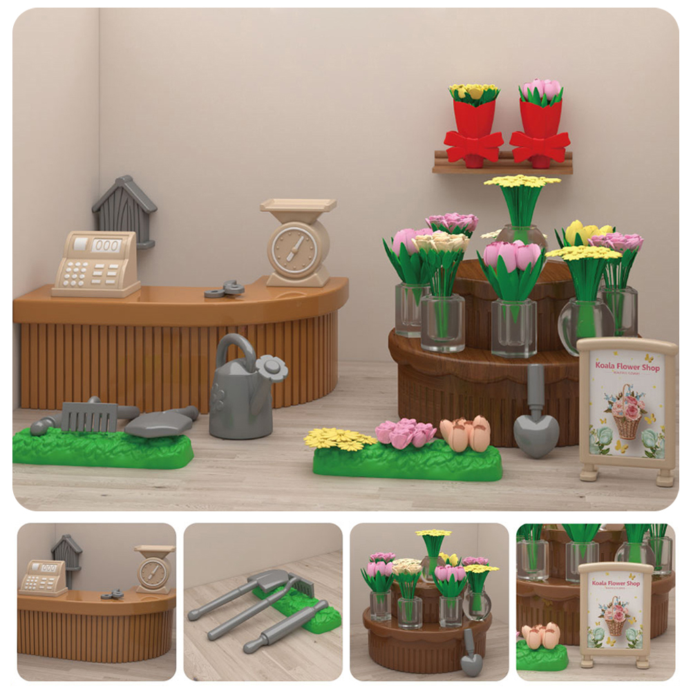 1/12 Puppenhaus Möbel Wohnzimmer Schlafzimmer Küche Badezimmer einstellen Wald Ebene Familie Miniatur Simulation Puppe Zubehör DIY Spielzeug
