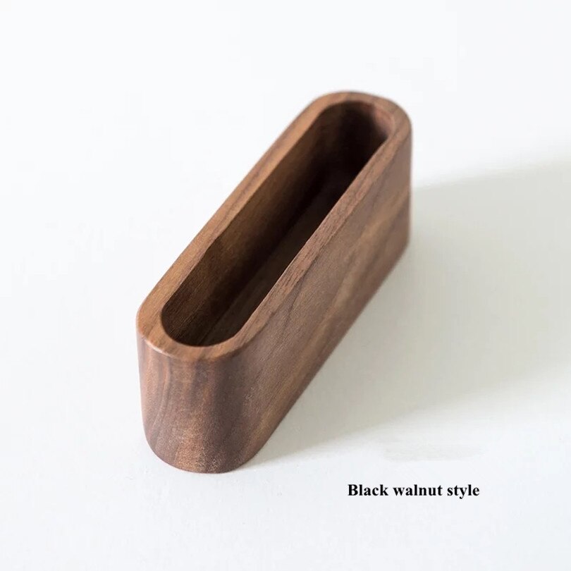 Wooden business card holder table card display storage box name card holder case office supplies: Red