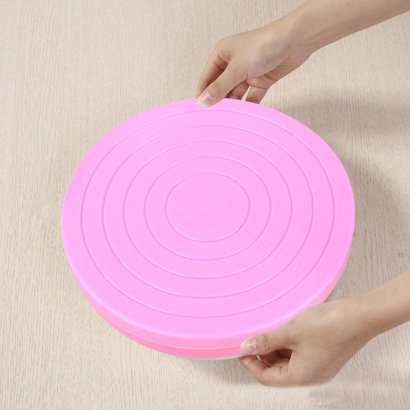 Small Cake Revolving Turntable Decor Stand Platform Cup Cake Rotating DIY Plastic Cake Decorating Revolving Baking Tools