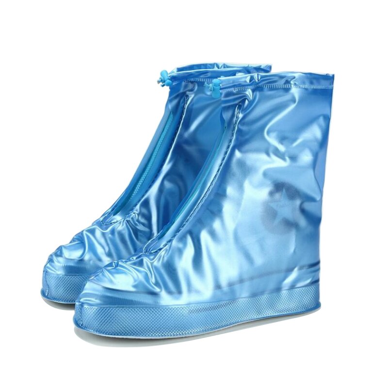 Antislip Wateproof Laarzen Unisex Regen Schoenen Cover Herbruikbare Rits Hoge Top Rainny Dag Protector Schoenen Case Dikke Regendicht boot