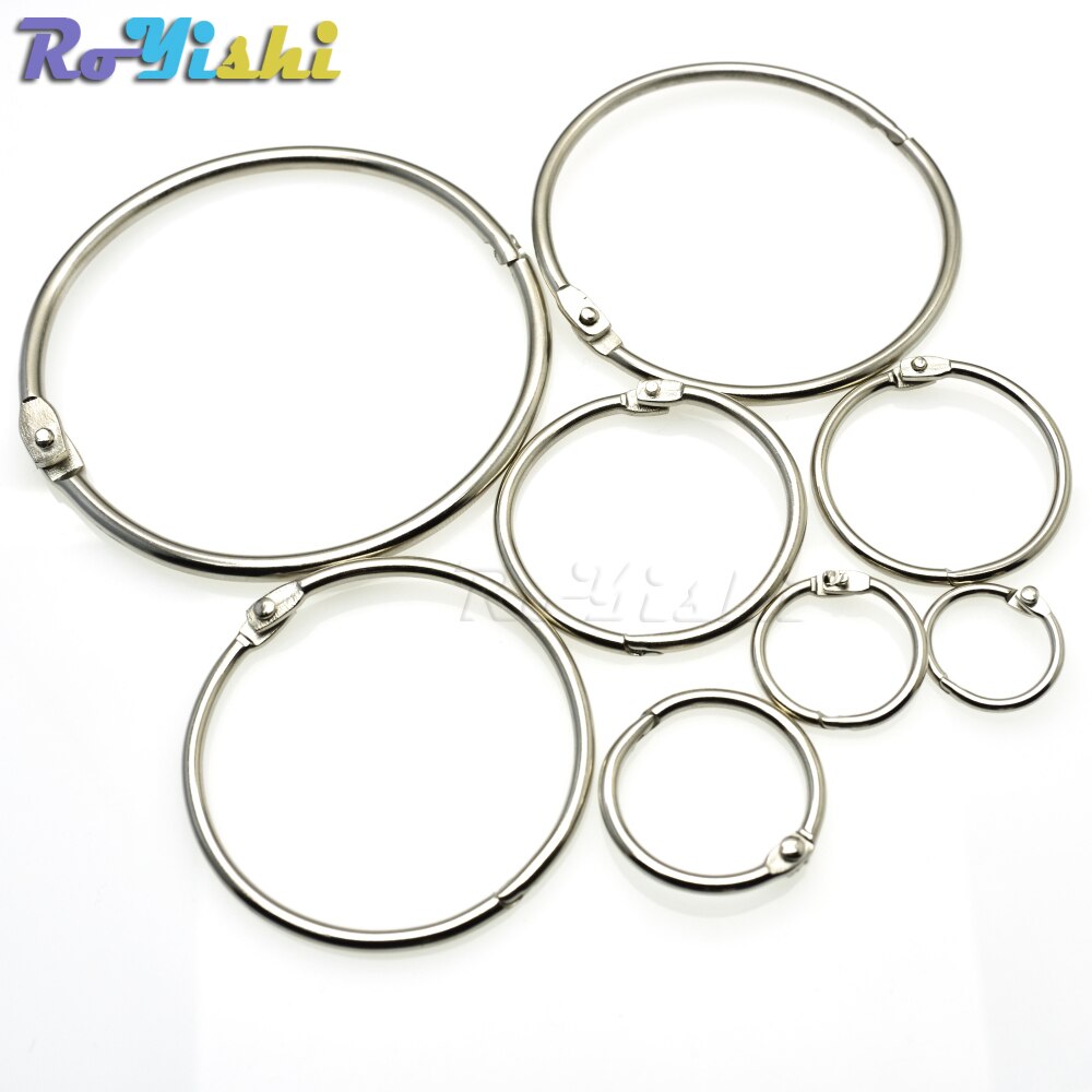 Losbladige Boek Bindmiddel Scharnier Snap O Ring Vergrendeling Sleutelhanger Metalen Ambachtelijke Onderdelen