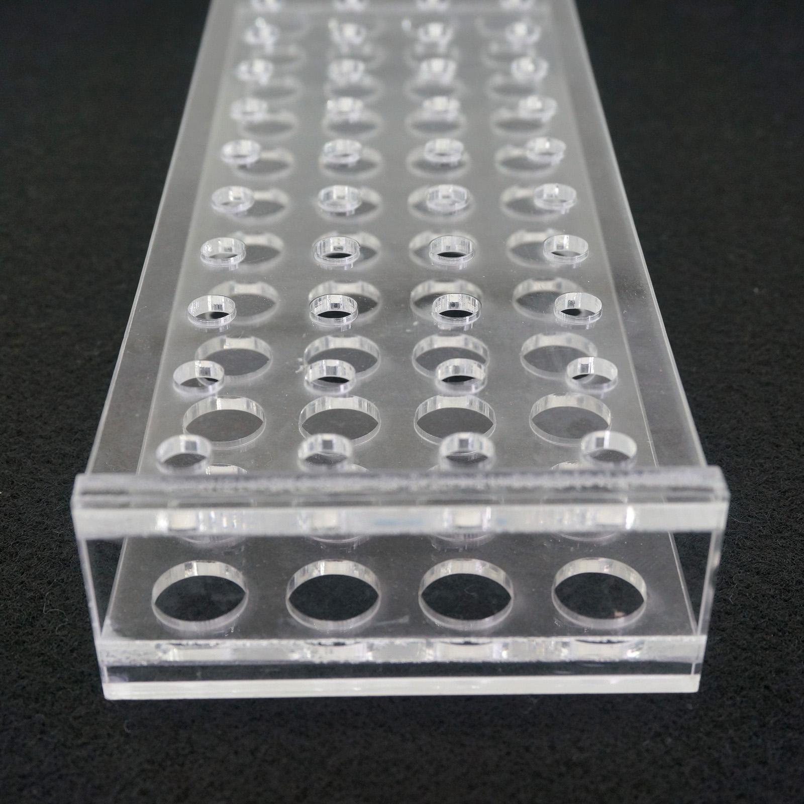 11mm diam 48 huller methylmethacrylat rack står for 1.5/2ml centrifugerør