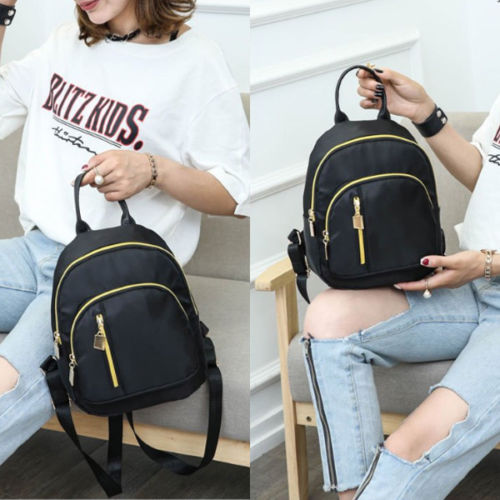 Local Stock Casual Oxford Backpack Women Black Waterproof Nylon School Bags for Teenage Girls Travel Tote Backpack
