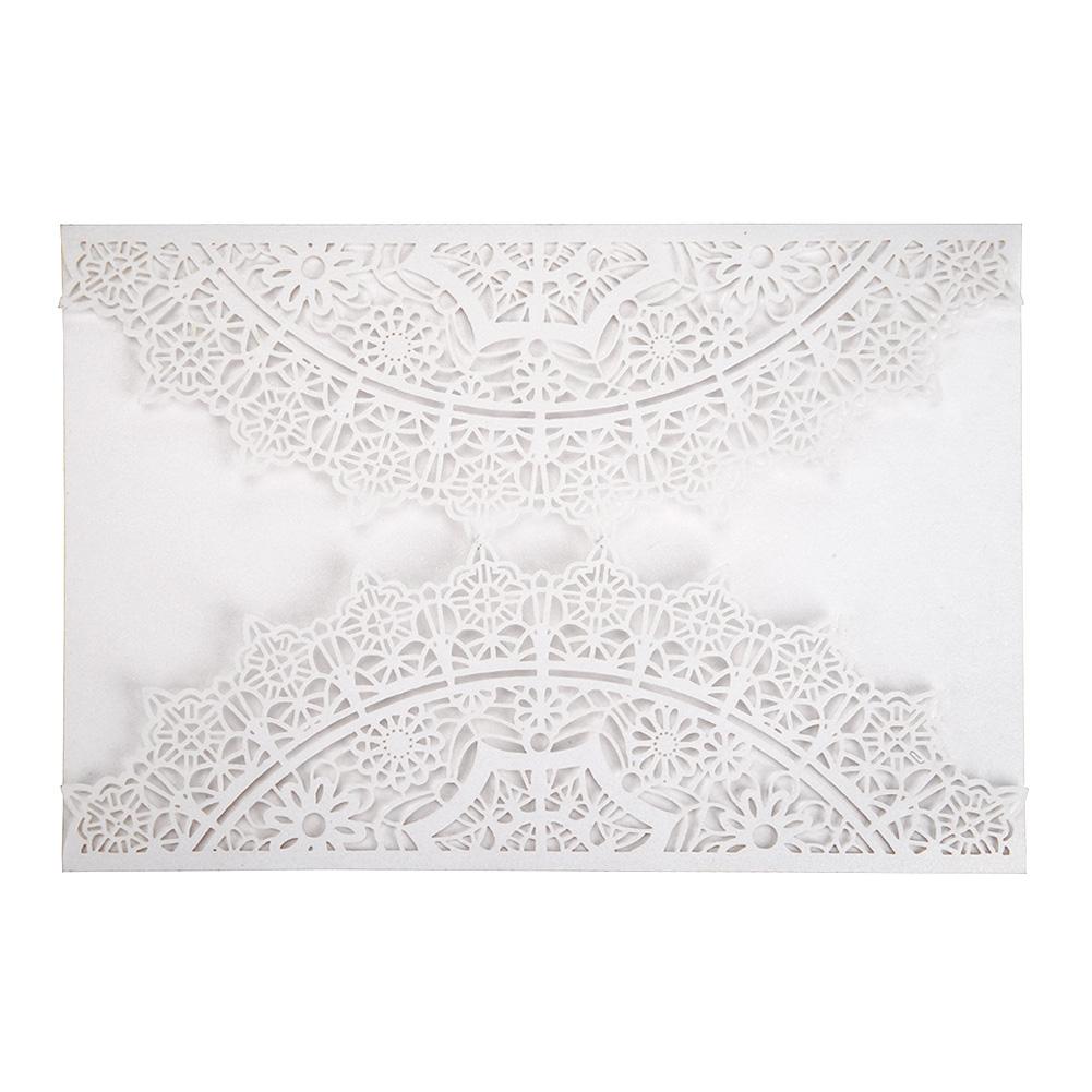 10 Pieces Of Pearlescent Paper Hollowed Out Plant Flower Greeting Card Party Supplies Wedding Invitation: C