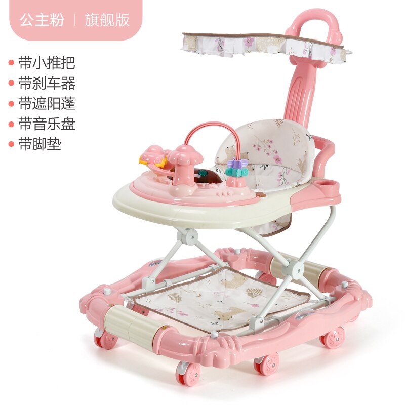 Multi-fonction bébé enfant en bas âge pousser anti-retournement walker 6-7-9-12 mois bébé jouets: pink6