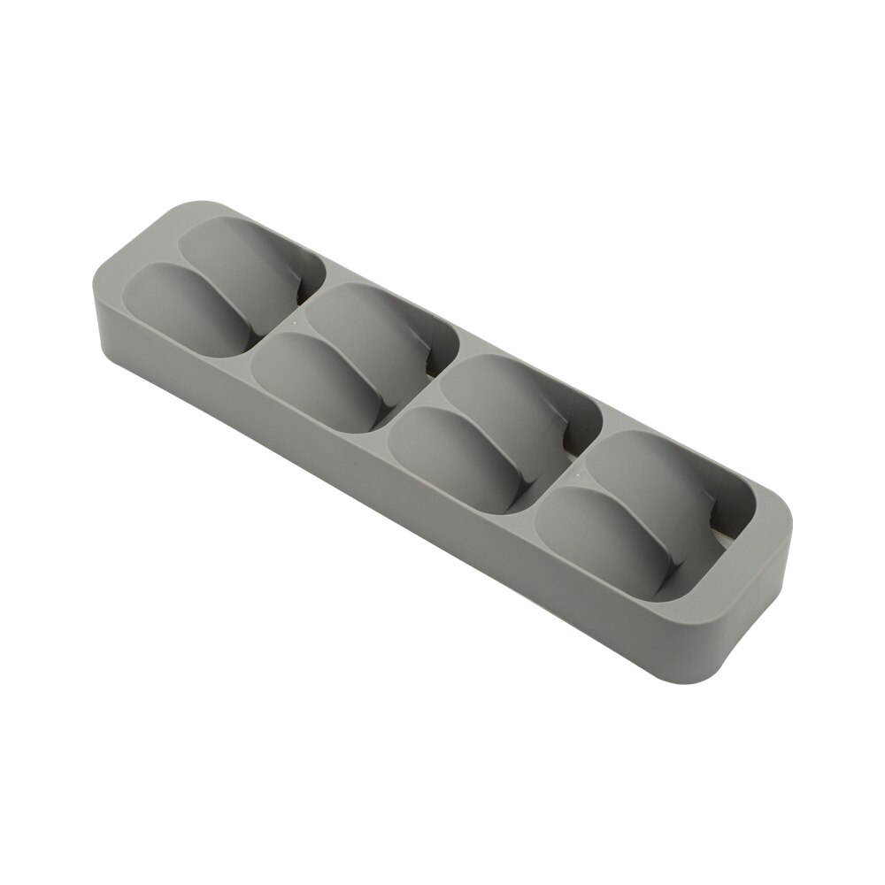 Kitchen Cutlery Storage Box Plastic Tray Knife Holder Tableware Organizer Spoon Fork Divider Container Knife Block Holder: Spice Holder Gray
