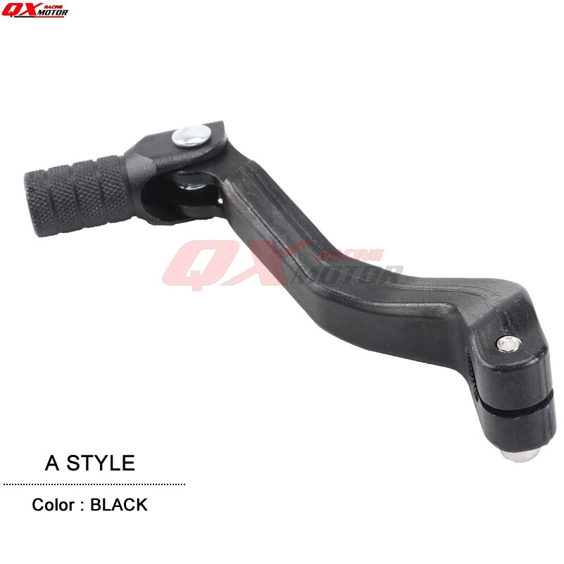 Motorfiets Vouwen Aluminium Versnellingspook Voor Atv Quad Dirt Pit Bikes Kayo Bse Apollo Zongshen Cg Cb Nc 125 150 200 250 450: Black