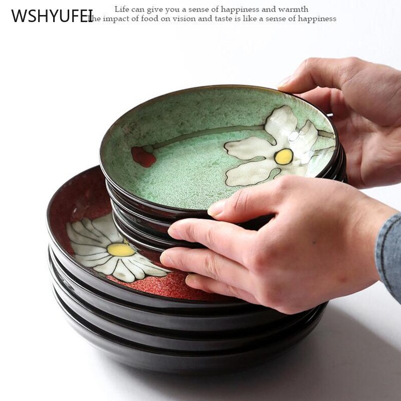 European-style dinner plate ceramic deep plate dinner plate service plate disc cake plate western food steak disc kitchen board