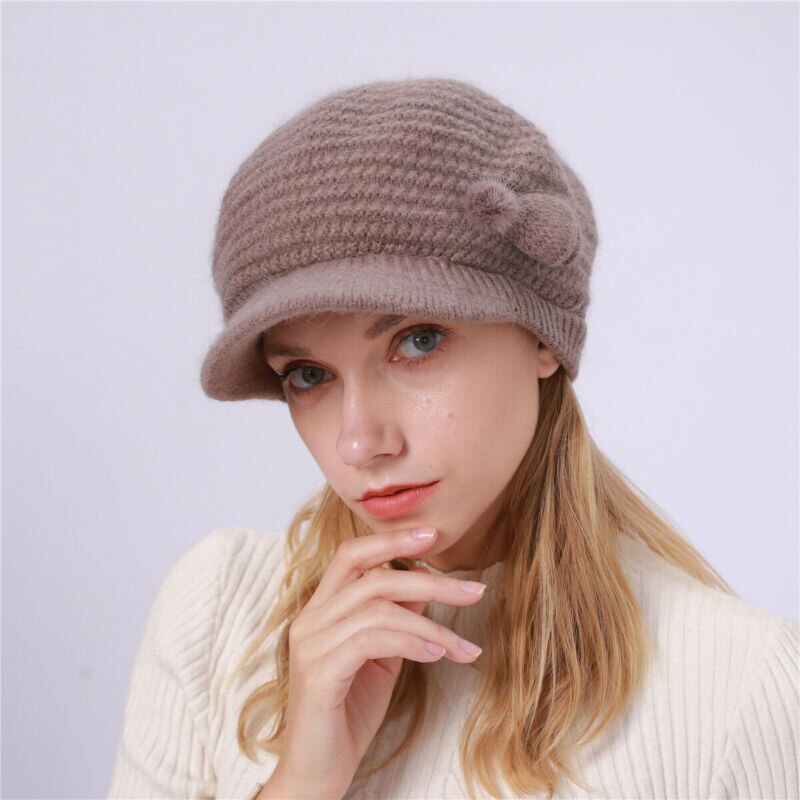 Winter Hat for Women Ladies Knitted Crochet Warm Slouchy Knit Baggy Ski Newsboy Caps Casual Plain Sweet casquette