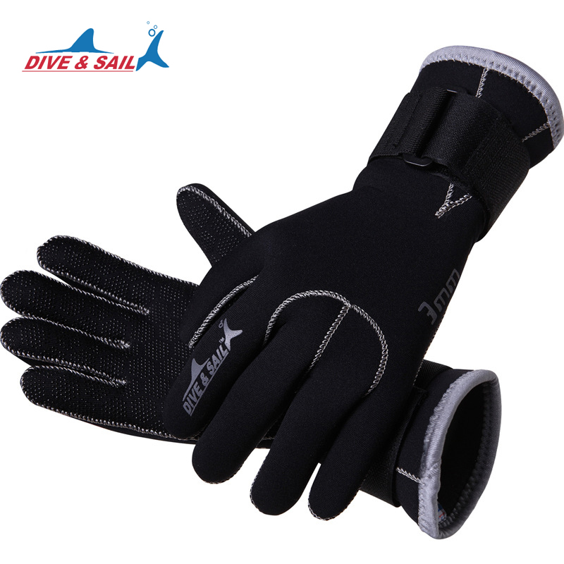 Dive & Sail 3Mm Neopreen Duiken Handschoenen/Korte Vinger Handschoen Voor Duiken, Snorkel, Zeilen, jet Ski, Surfen