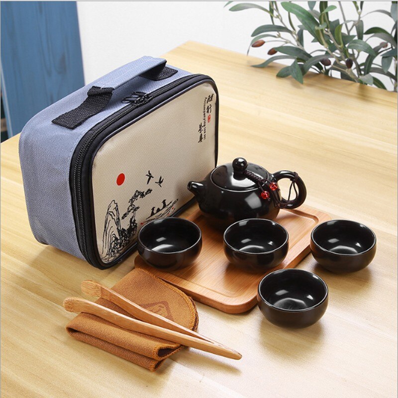 Tea Sets Kung Fu Ceramics Tea Set 1 Pot 4 Cups Tea... – Grandado