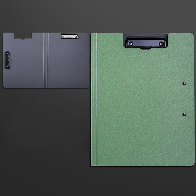 A4 File Folder Clipboard Writing Pad Memo Clip Board Double Clips Test Paper Storage Organizer School Supplies Office Stationary