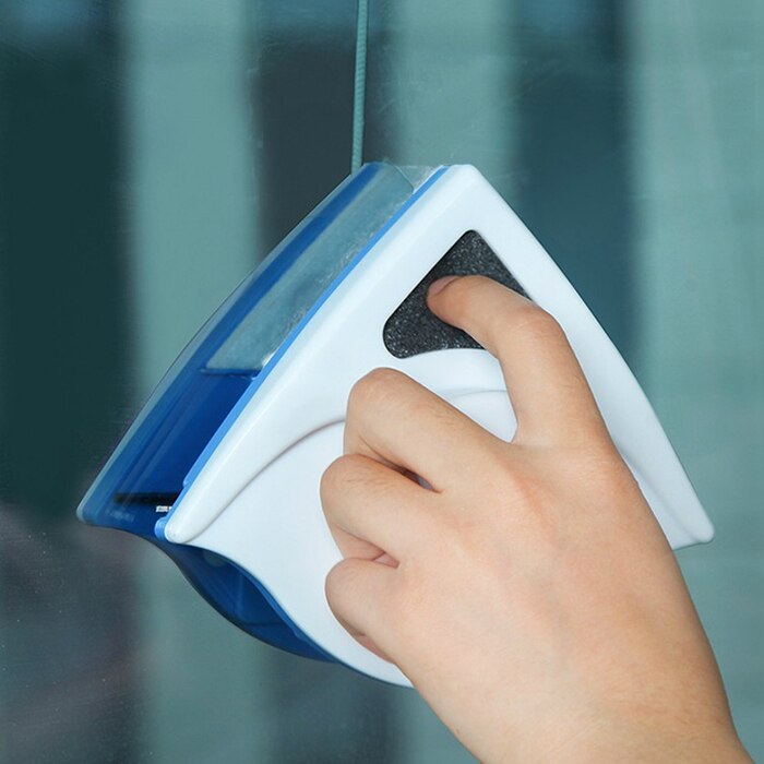 Handheld Double Side Magnetische Vensterglas Reinigingsborstel Voor Wassen Ramen Schoner Glas Oppervlak Borstel Voor Badkamer Keuken: Ocean Blue