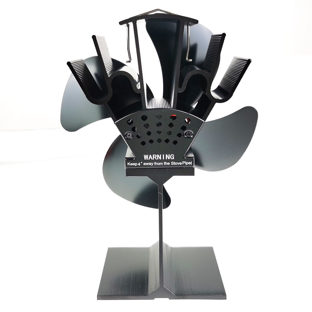High Temperature Resistant Fan Thermal Kinetic Energy Fan 4 Blades Heat Powered Wood Stove Fan For Log Wood Burner Fireplace