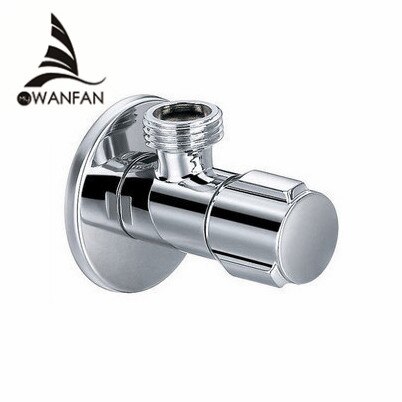 Vandhane reservedele 1/2 "  x 1/2 " krom messing badeværelse vinkelventil påfyldning trekant ventil toilet vand stop ventil hj -612l