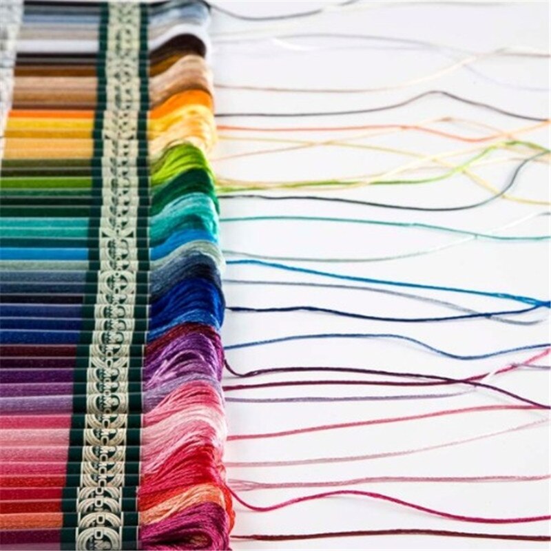 50PCs Threads Stitch Thread Knitting Handmade Floss For Sewing Skeins Craft Embroidery Thread linha de costura Kit: 100 Colors