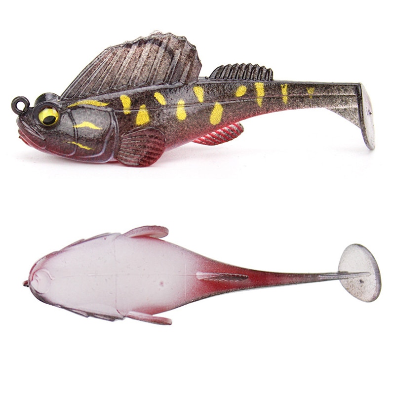 80mm 14g Ultra Realistic Goby Paddle Soft Lure Fish Baits Finest Detailed Softbait Swimbait Fishing Bait