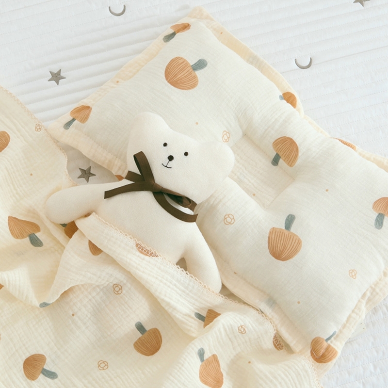 Babykissen mit Cartoon-Blumendruck, weiches, bequemes Schlafkissen für Neugeborene, Bettwäsche-Zubehör für Säuglinge und stillende Mütter
