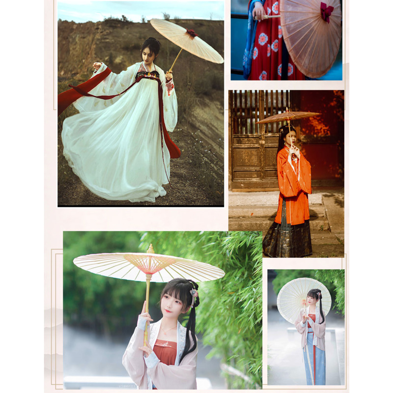 Paraguas de papel de aceite de estilo japonés para niños, sombrilla clásica de flores de cerezo para decoración de tienda de cocina de Sushi, paraguas de Japón