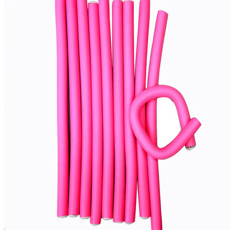 Rolos de cabelo de borracha macia 10 pçs/lote, rolos de cachos de espuma macia para design de cabelo, ferramenta mágica de rolo de borracha para mulheres