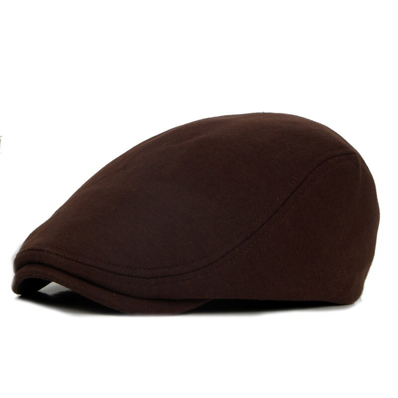 Gorro de boina FS para hombre y mujer, gorro de algodón negro de otoño e invierno, gorro plano de hiedra ajustable para hombre y mujer, Boina de punto liso para caballero