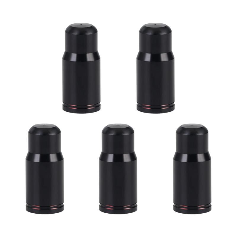 5Pcs Lichtgewicht Stofdicht Fiets Ventieldopjes Kleurrijke Fiets Band Aluminiumlegering Franse Valve Covers Protector: black