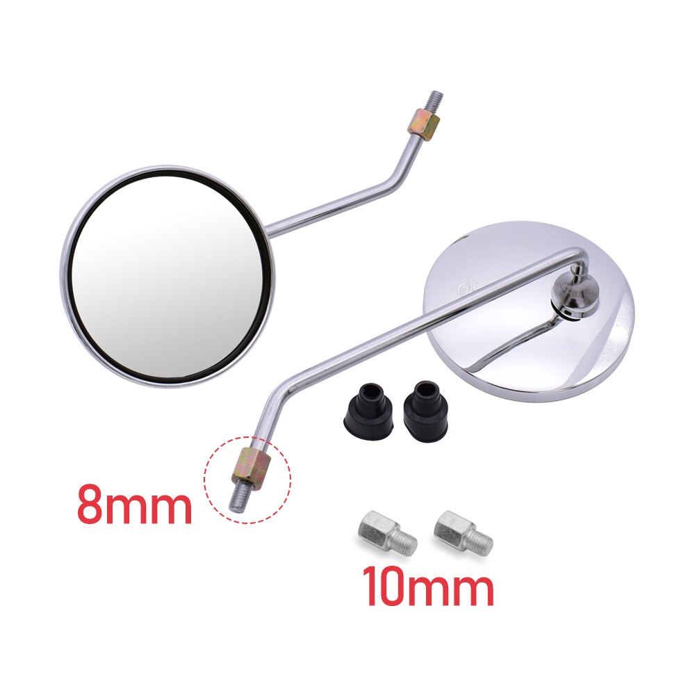 For Honda CBR900RR CBR600F CBR250R CBR650R CBR650F Motorcycle rearview mirror round mirror motorcycle long stem accessories