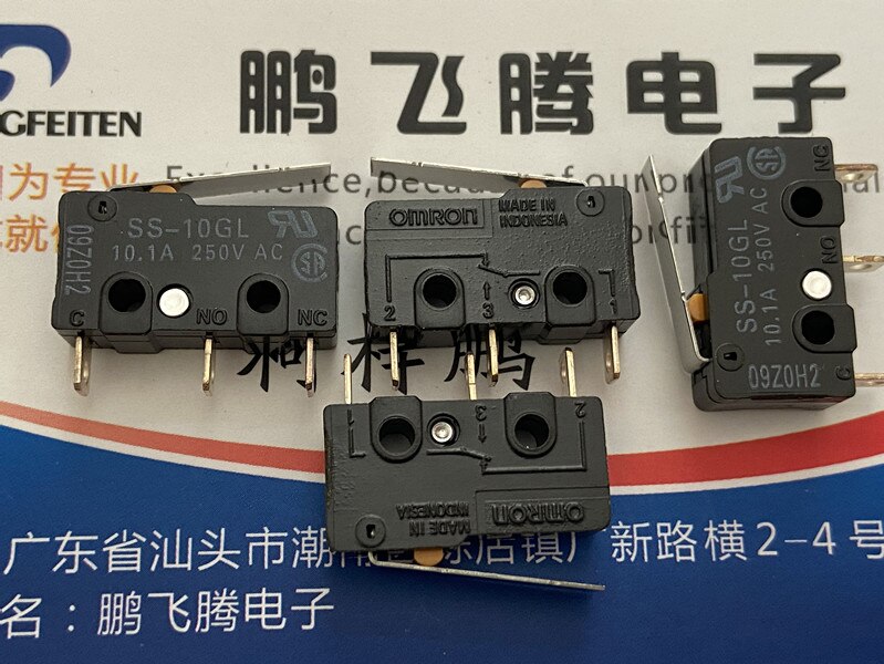 1PCS Imported Japanese Omron SS-10GL small micro switch 3 foot stroke limit with straight handle swing rod 10.1A