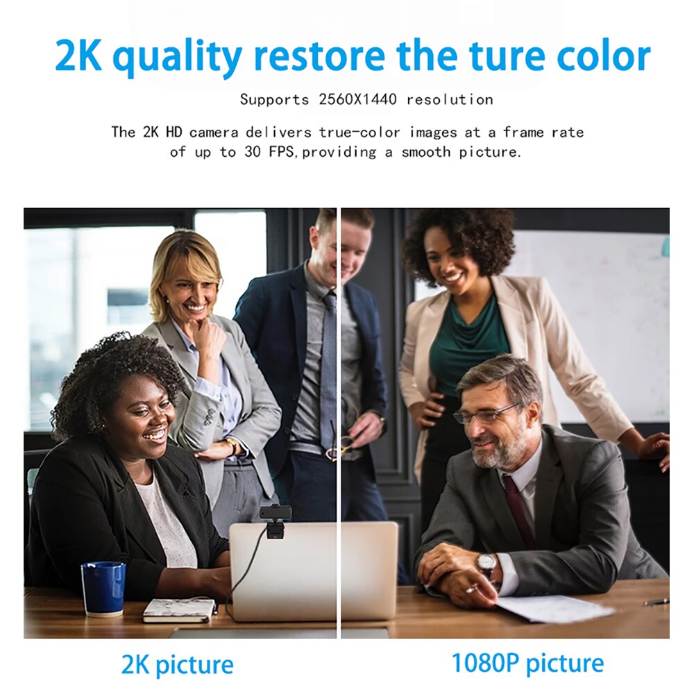 TISHRIC Pc-c6 Webcam 1080P Web Camera With Microphone 2K usb camera Web Camara For Live Broadcast Video Calling Conference