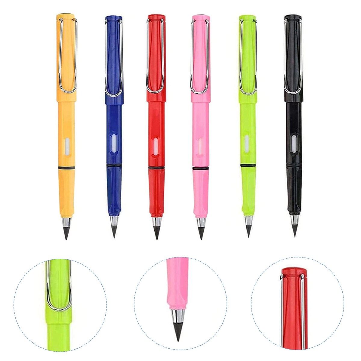 6 Pcs Inkless Pencils Excellent Useful Perpetual Pencil Reusable Pencil for Students Painting Writing