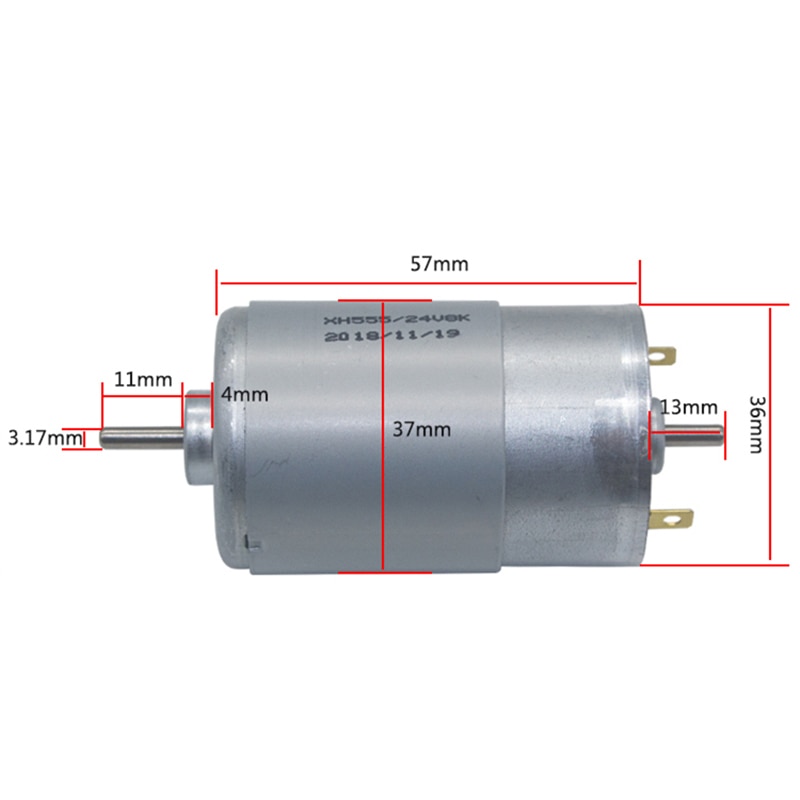 555 Double Output Shaft High Speed 4000/8000rpm Electric 12 V 24 Volt Micro Motors DC 12V 24V Mini Motor