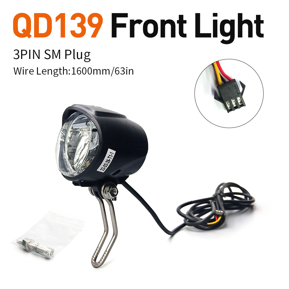 Electric Bicycle 24V-60V Headlight and Tail Light Horn DK226 Switch Cable Parts Rubber Ebike Parts Accessories: light yellow