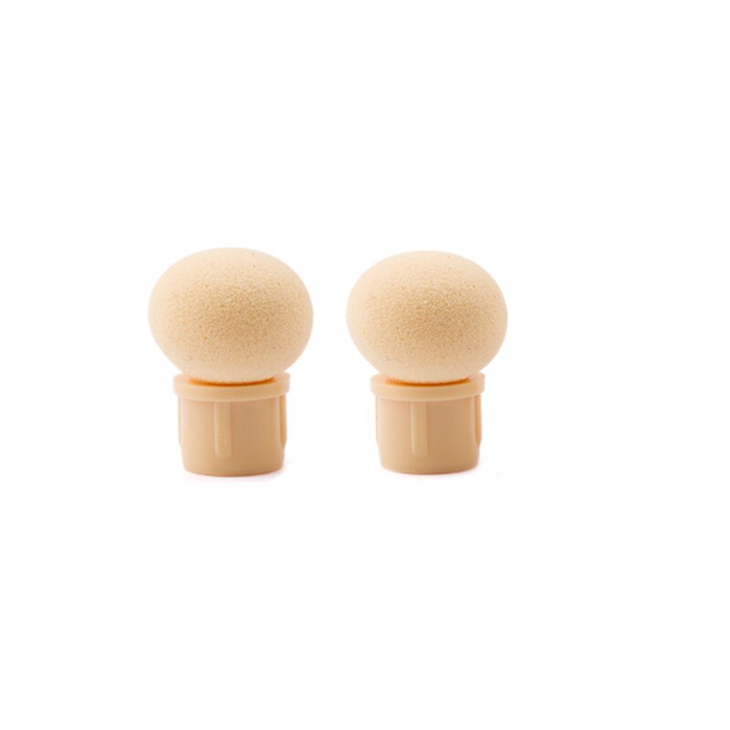 1 Set Double-headed Gradient Brushes Dust Brush Acrylic Rhinestone Sponge Nail Art Brush For Ombre Gradient Nails Manicure Tool: 2pc Round head