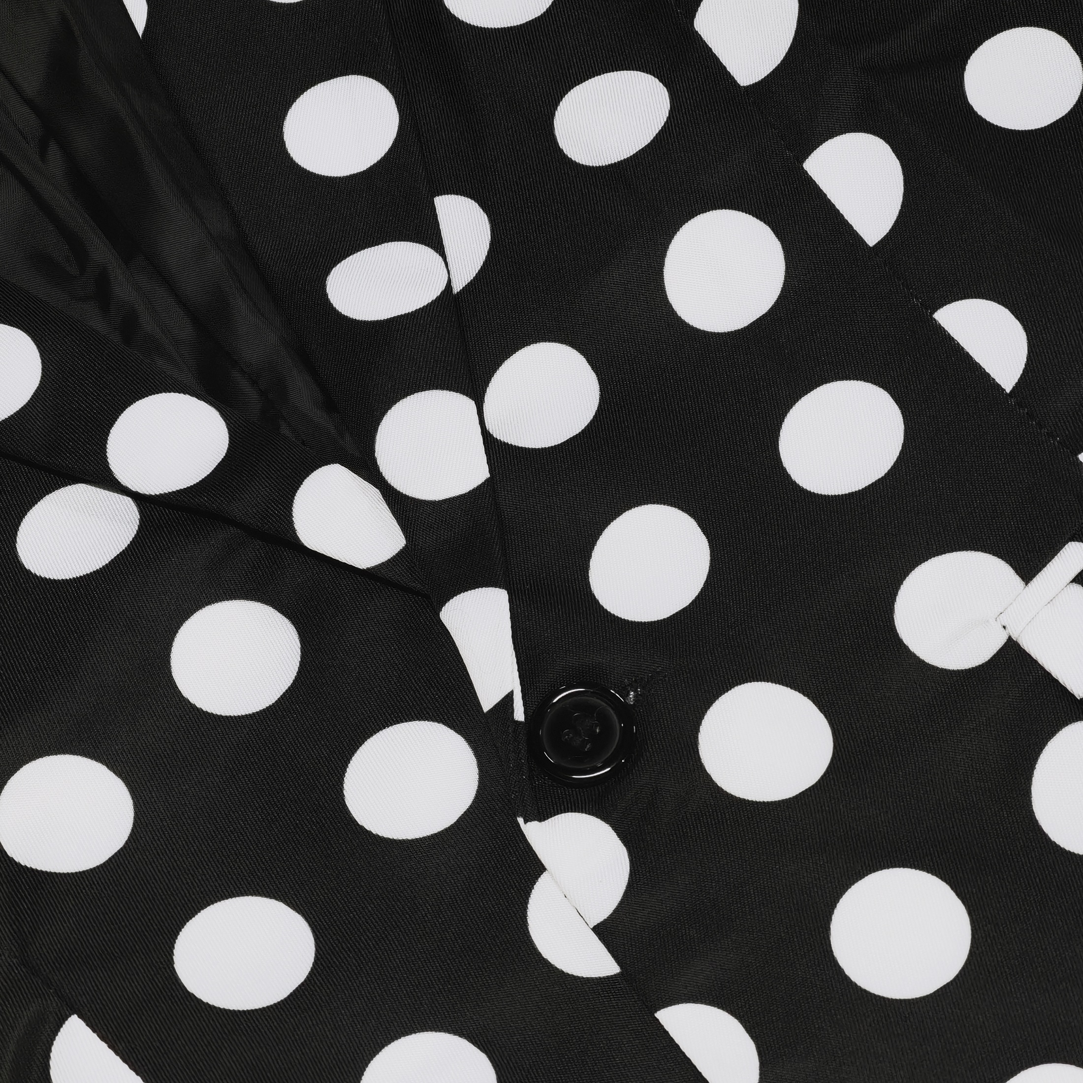 Modieus casual colbert met lange mouwen en grote stippen voor heren, casual outdoor herentops en jacks