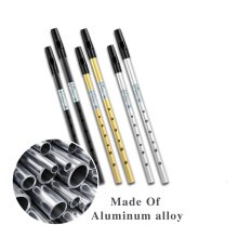 Gold/Silver Flute 6 Holes C/D Key Flute Irish Whistle Musical Instrument Aluminum Alloy Whistle Flute For Beginners Folk Music