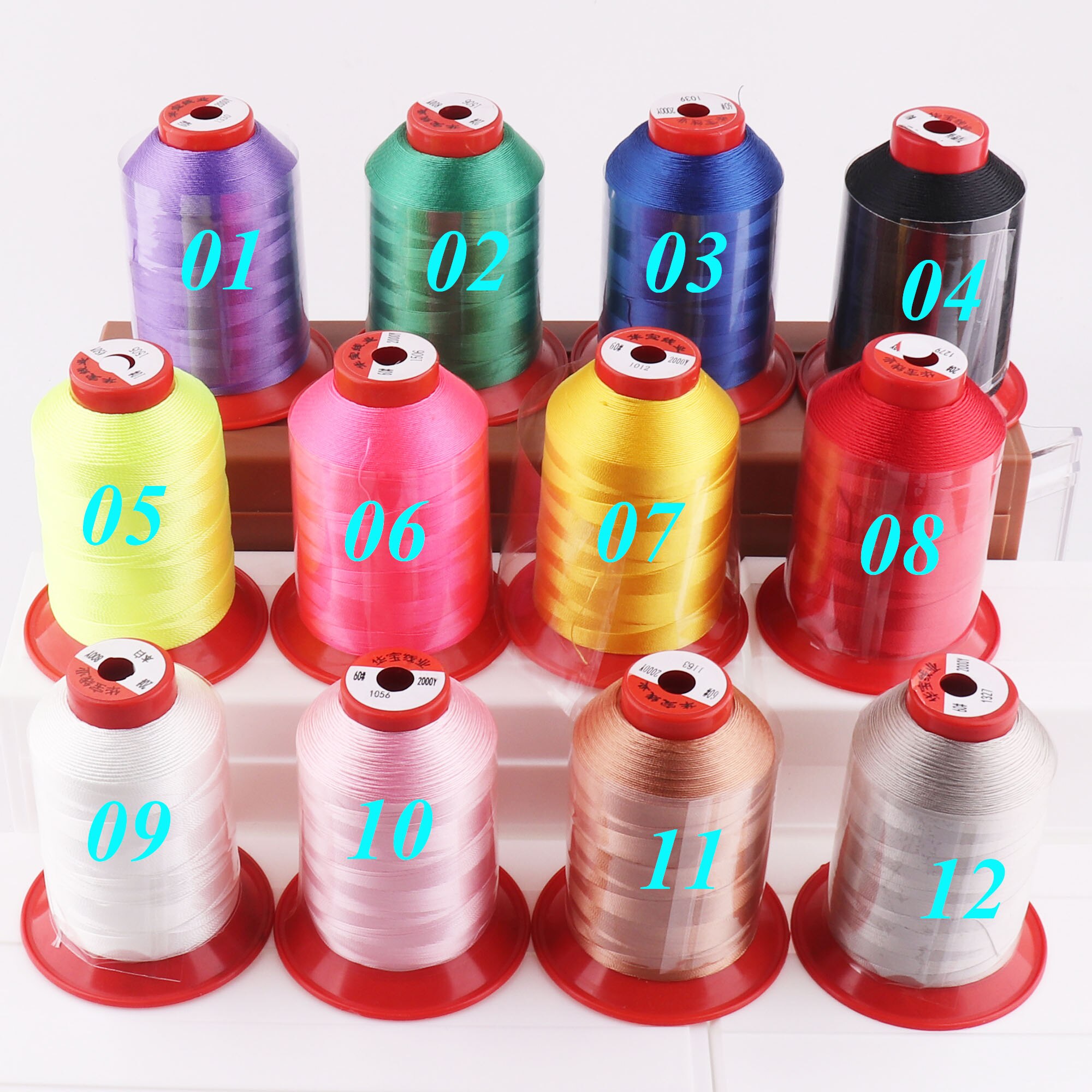 Nylon Thread Cord Thread Spool Roll Nylon Sewing Craft Hand Stitch for clothes Machine #20 Nylon Cord: 01-Purple