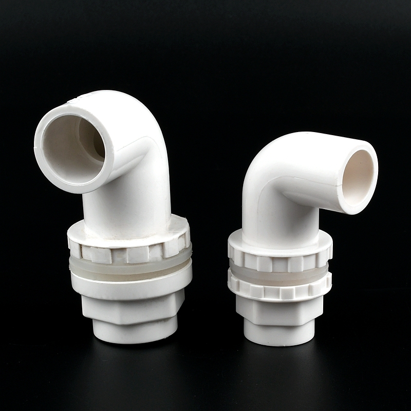 1PC White PVC Aquarium Drain Joints 90° Elbow Drainage Connectors Garden Irrigation Fish Tank Overflow Water Supply Tube Parts