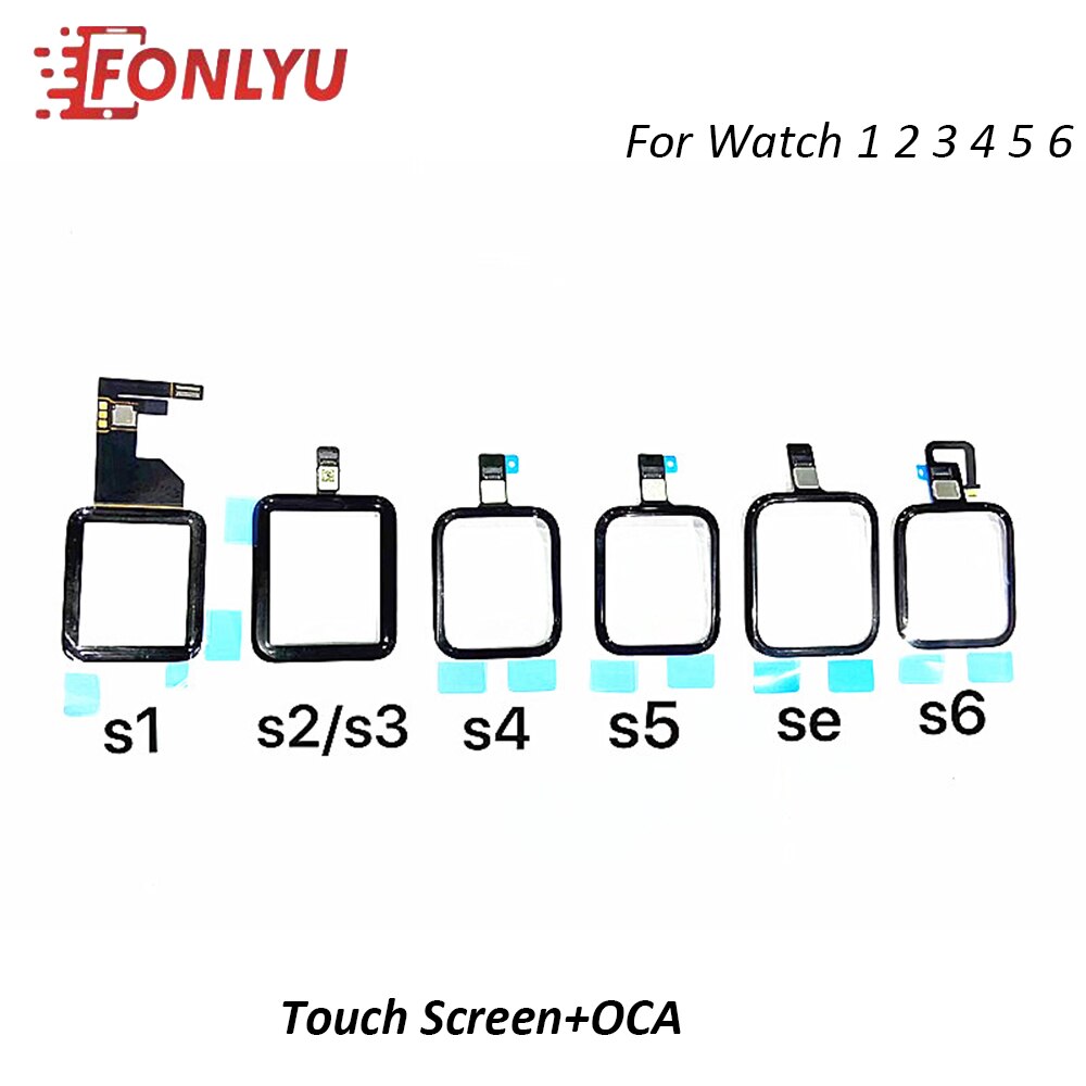 Original Touch Screen Panel For Apple Watch Series 1 2 3 4 5 38mm 40mm 42mm 44mm Front Display Glass Damaged Replacement Repair