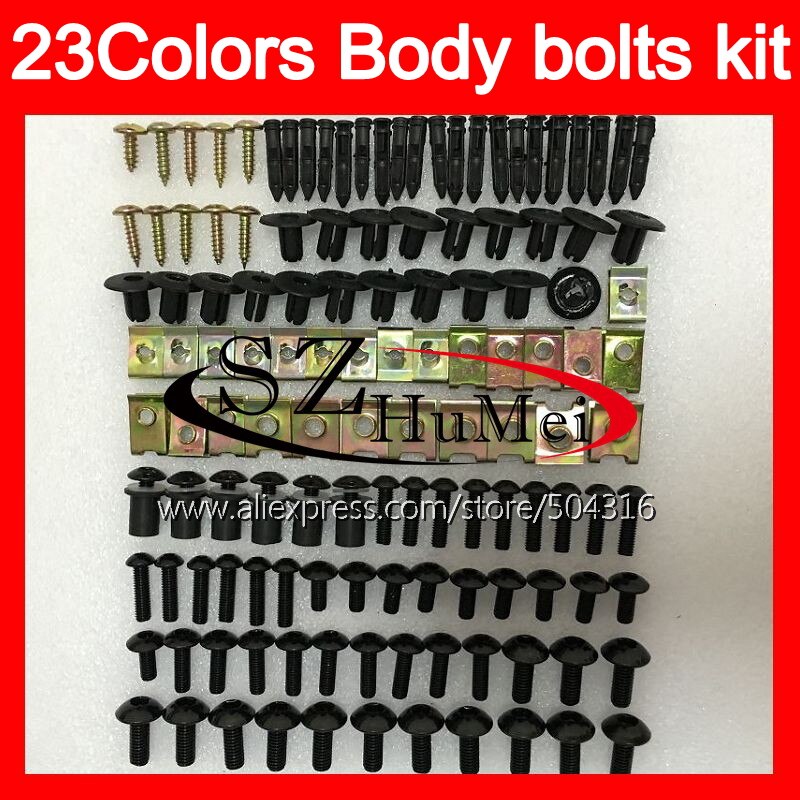Kit complet de boulons de carénage pour suzuki gsxr 600 gsxr 750 01 02 03 gsxr 600 750 k1 r600 2001 2002 2003 vis et écrous de boulons de pare-brise