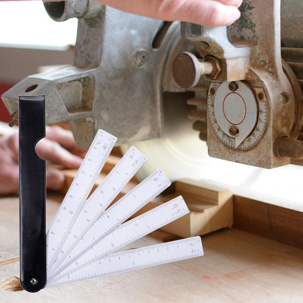 Fan-shaped ruler 5 set scale multi-function fan-shaped scale