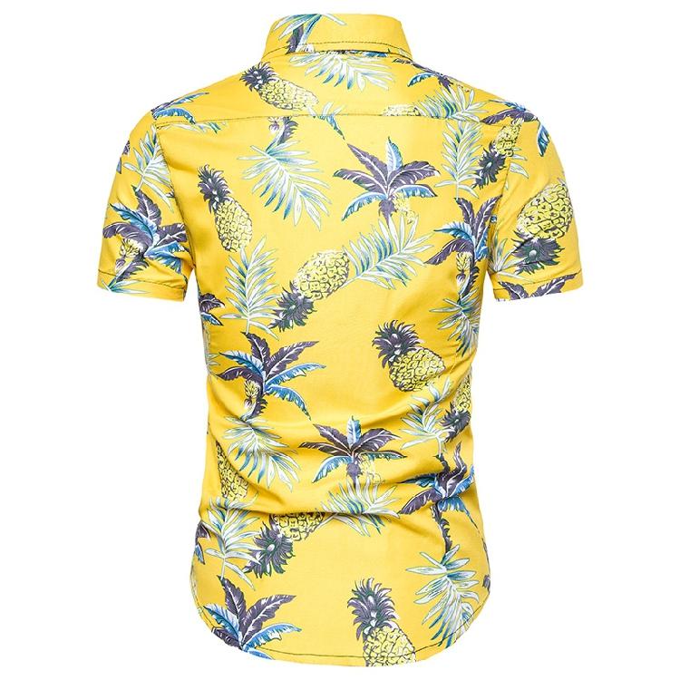 shirt Hawaiian shirt men casual camisa masculina printed beach shirt short sleeve + shorts set clothes