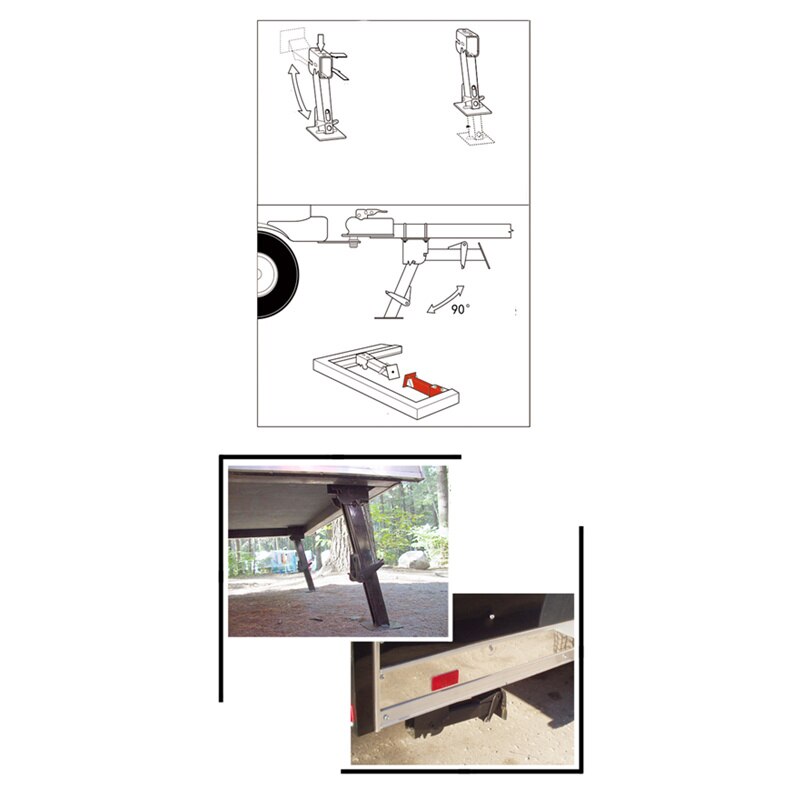 Alwaysme 1Pcs Universal Rv Jack Voet Trailer Jack Voet