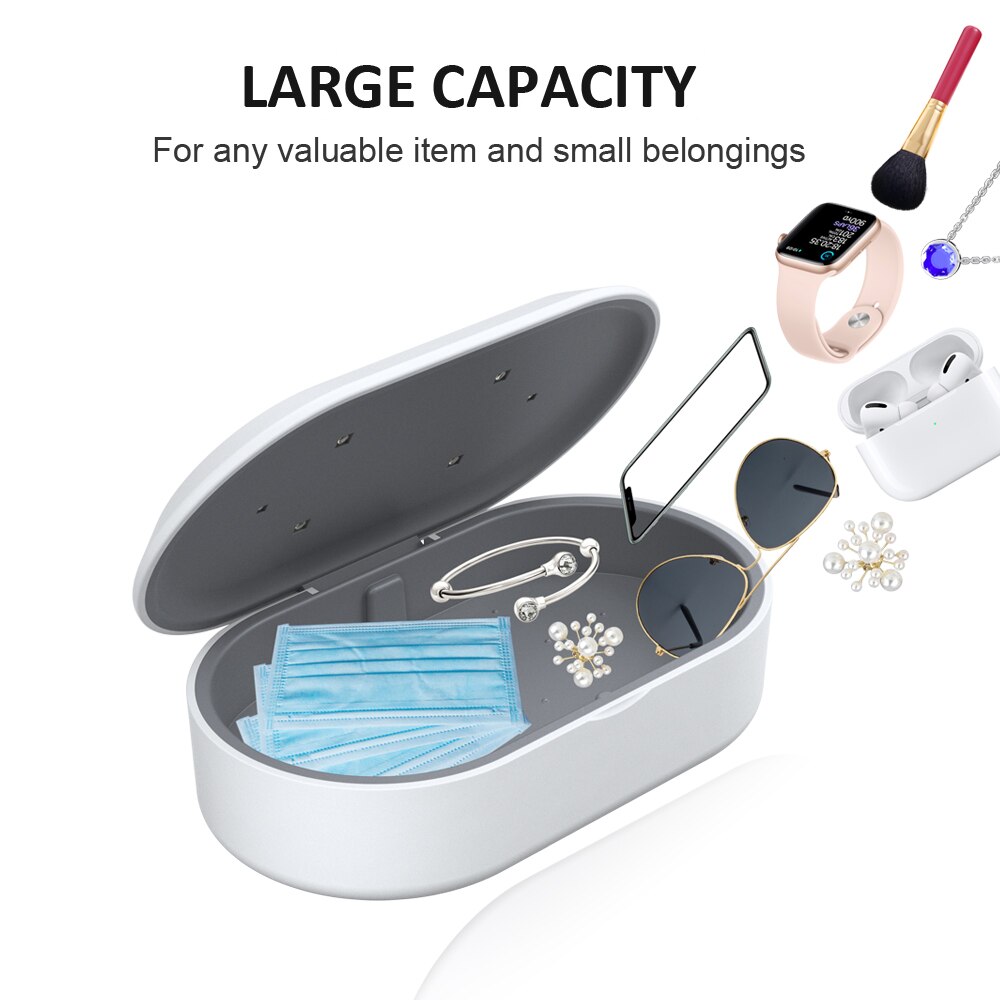 Multifunctional UV Disinfection Box 15W Wireless Charger Fast Charge USB Cable Device Box Mobile Phone Sterilizer