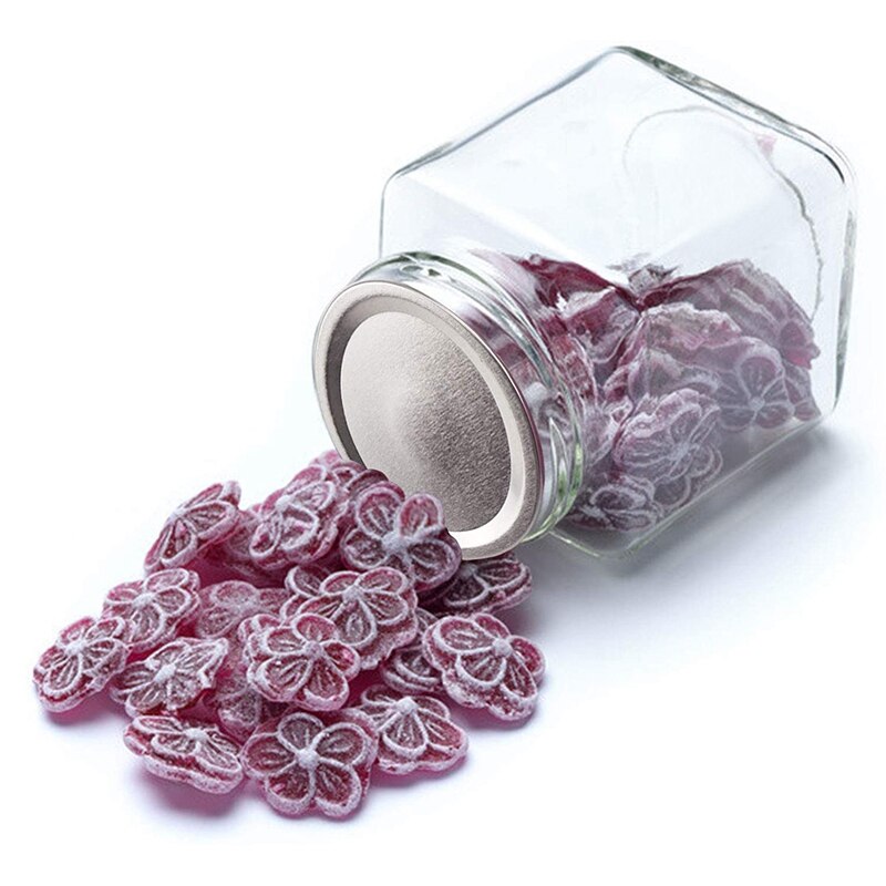 100 Pcs Regular Mouth 70MM Mason Jar Canning Lids, Reusable Leak Proof Split-Type Silver Lids with Silicone Seals Rings