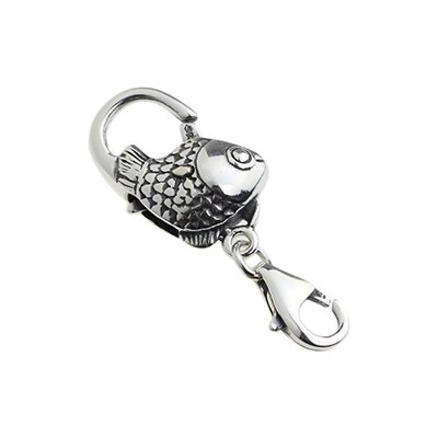 925 Sterling Silver Charms Tree castle Fish Flower Locks Lobster clasp beads Fit European Brand Bracelet Jewelry: 5