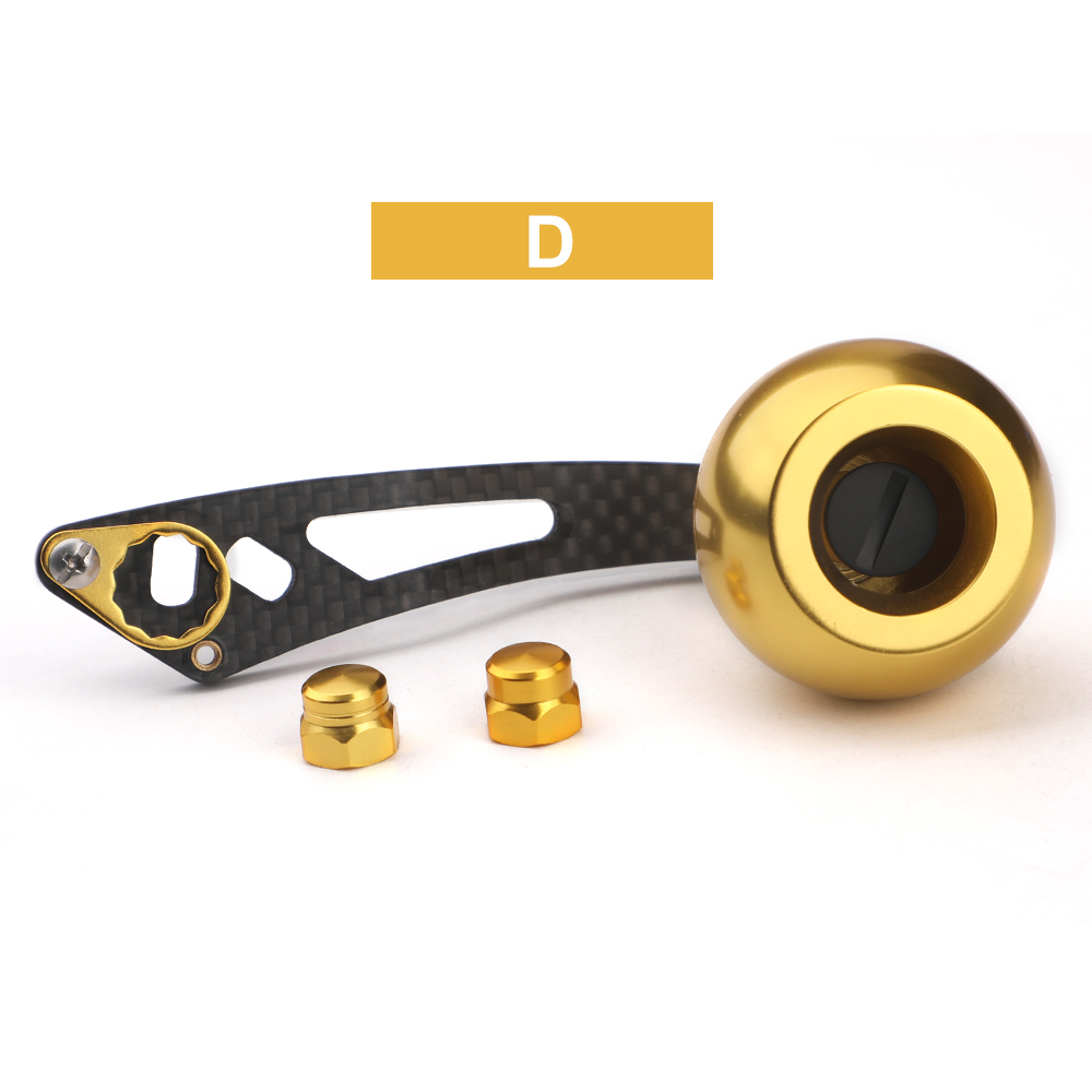 ROLLFISH Fishing Reel Handle Rocker Arm Carbon Fiber Light Weight 28g Ergonomic Multicolor Fishing Tools Accessories: Golden
