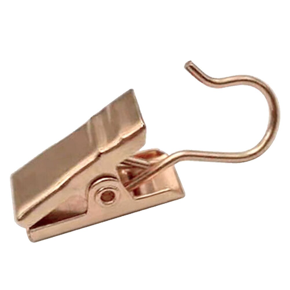 20pcs Stainless Steel With Hook Window Durable Replacement Part Photo Hanging Anti Rust Home Hotel Drapery Diaplay Curtain Clip: Gold